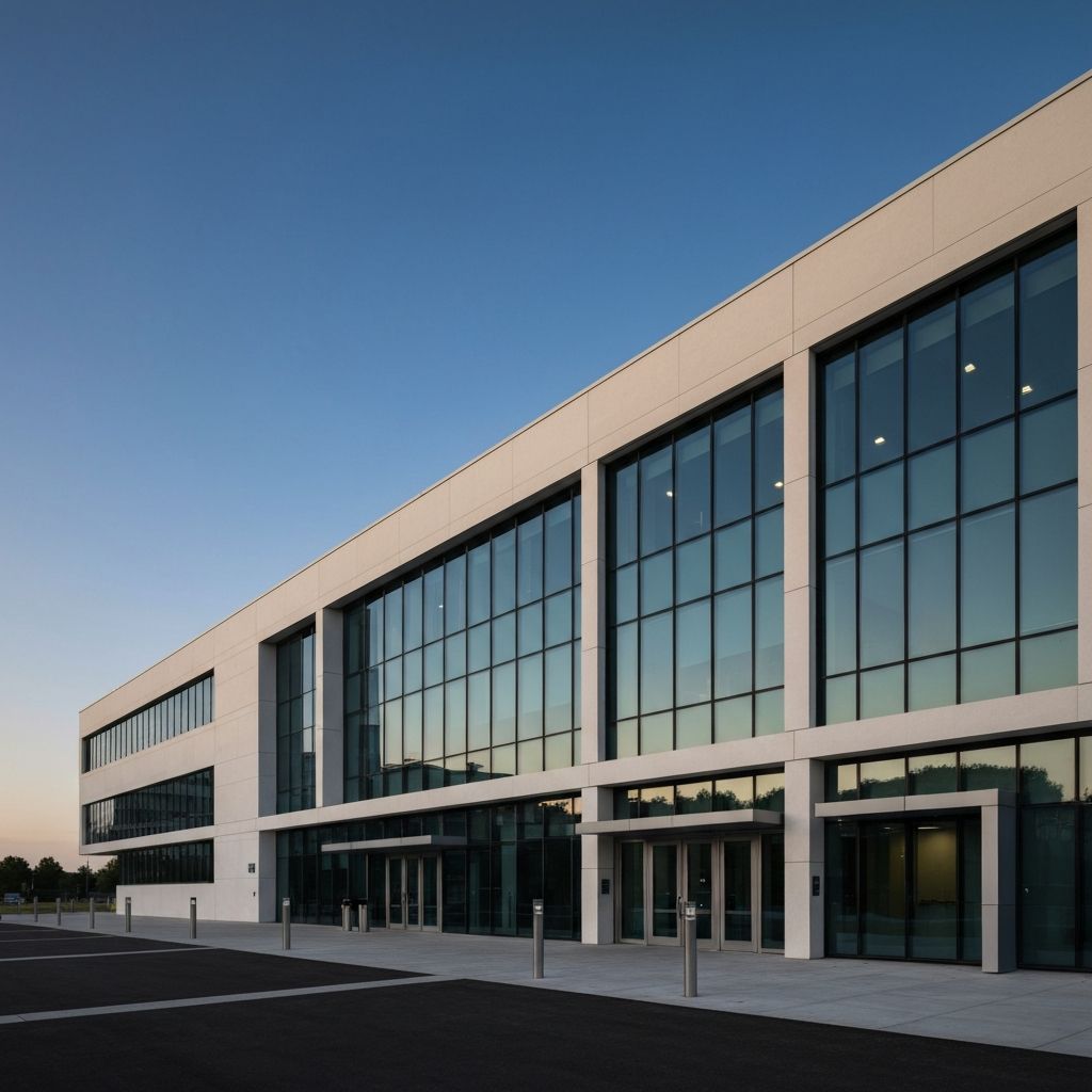 Profesionálna architektúra budovy so starožitnymi učňovskými prvkami a akademickou atmosférou