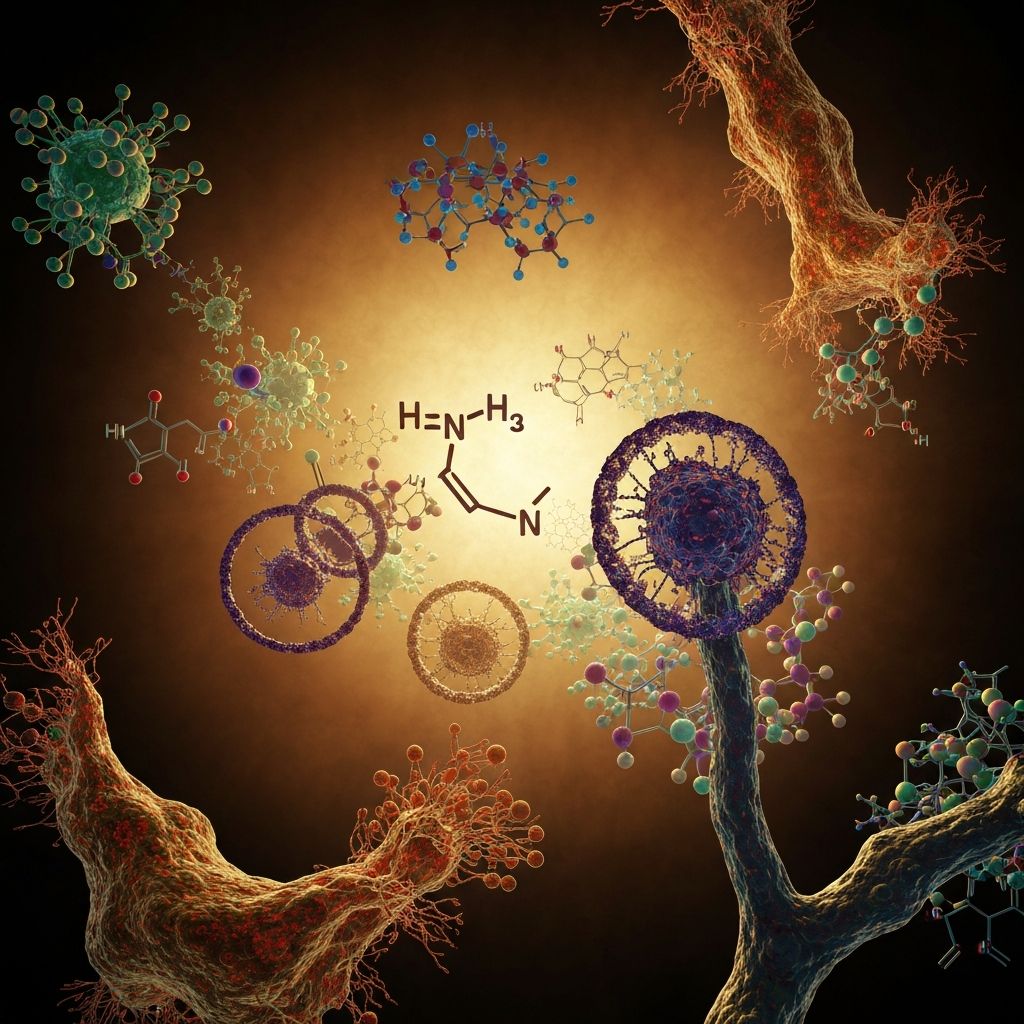 Vedecká vizualizácia metabolizmu s molekulárnych štruktúr a teoretickými diagramami